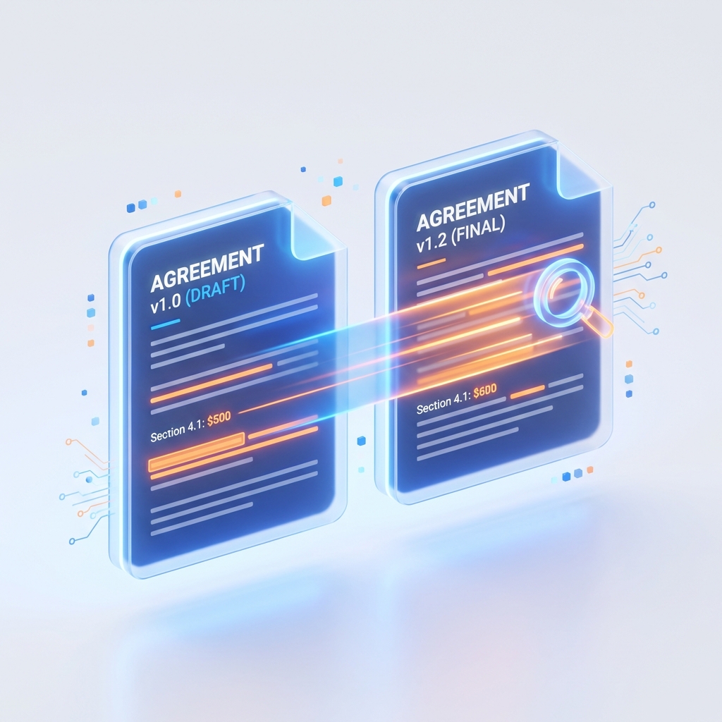 Compare PDF 3D Illustration