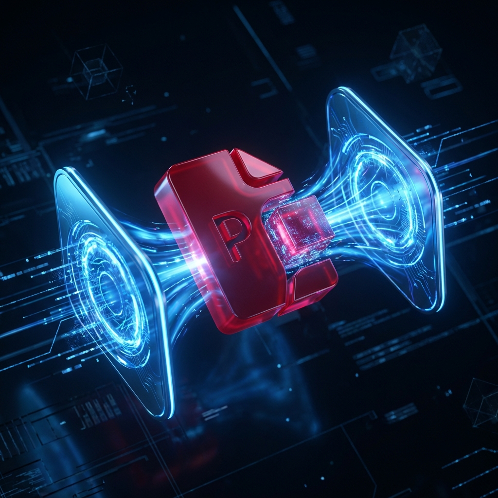 Compress PDF 3D Illustration