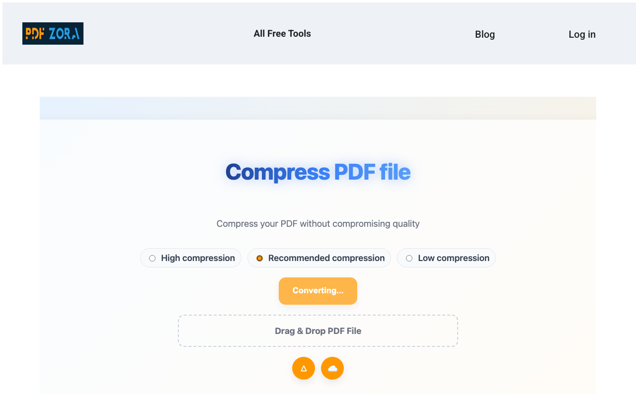 Compress PDF Processing