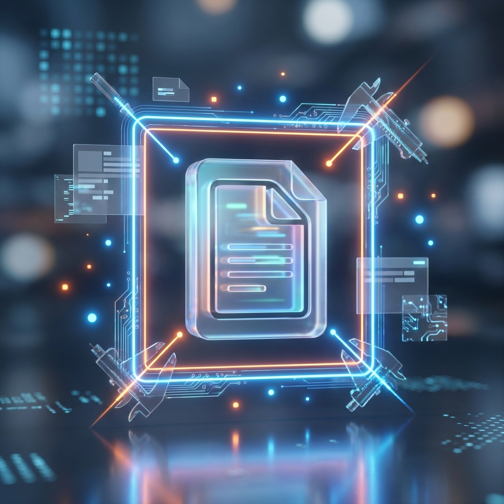 Crop PDF 3D Illustration