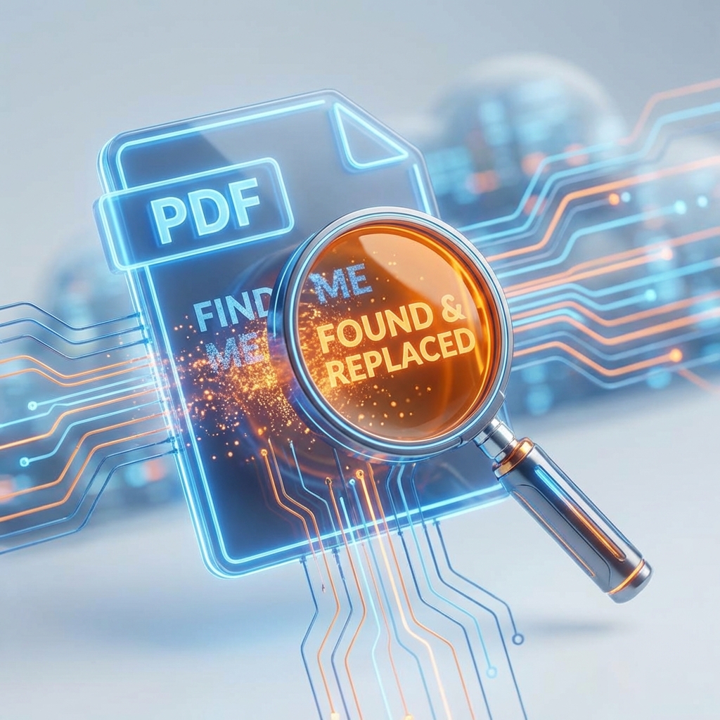 Find & Replace Text 3D Illustration