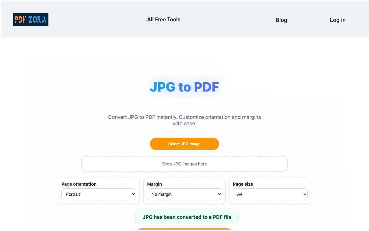JPG to PDF Processing