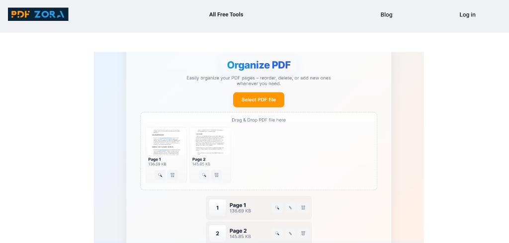 Organize PDF Processing