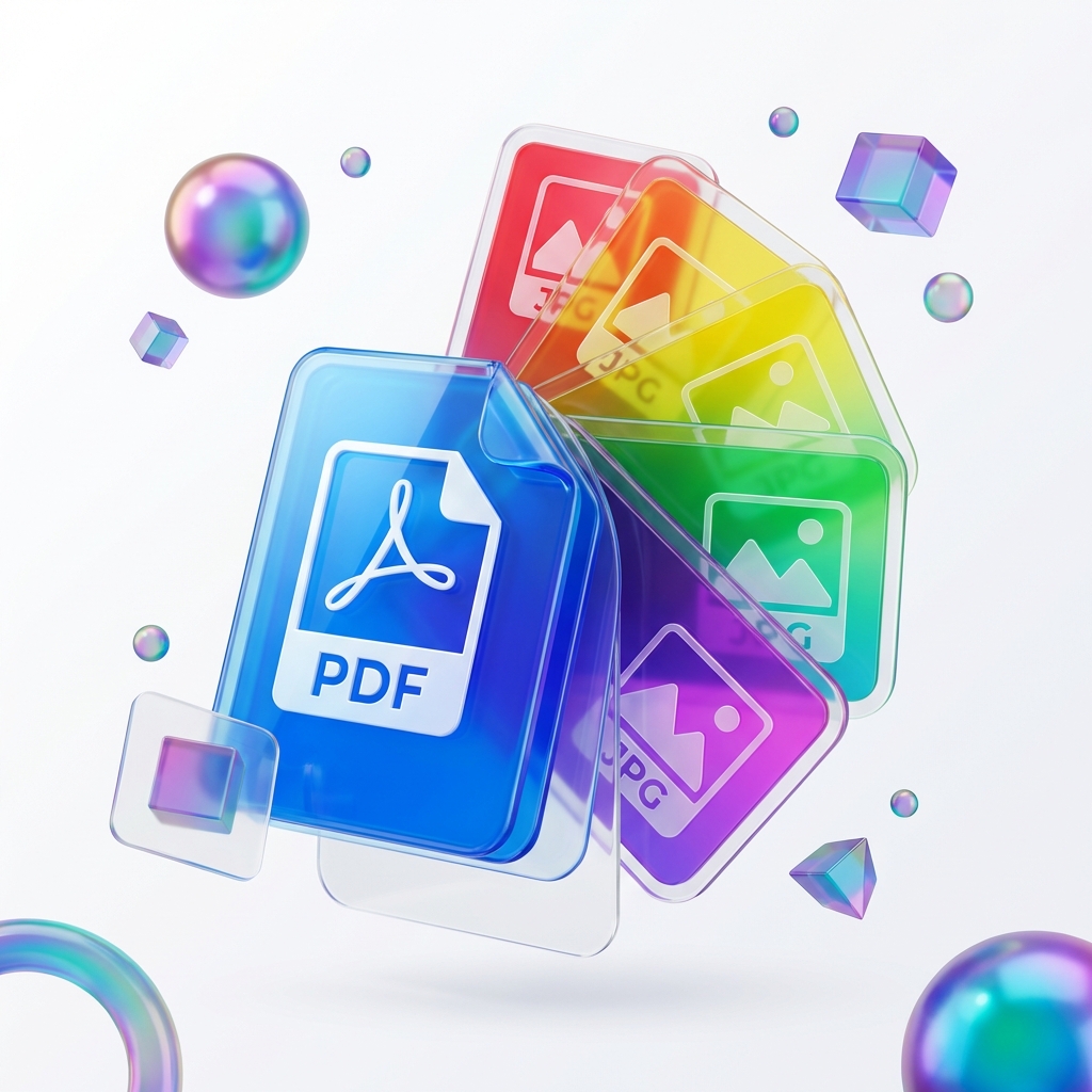 PDF to JPG 3D Illustration