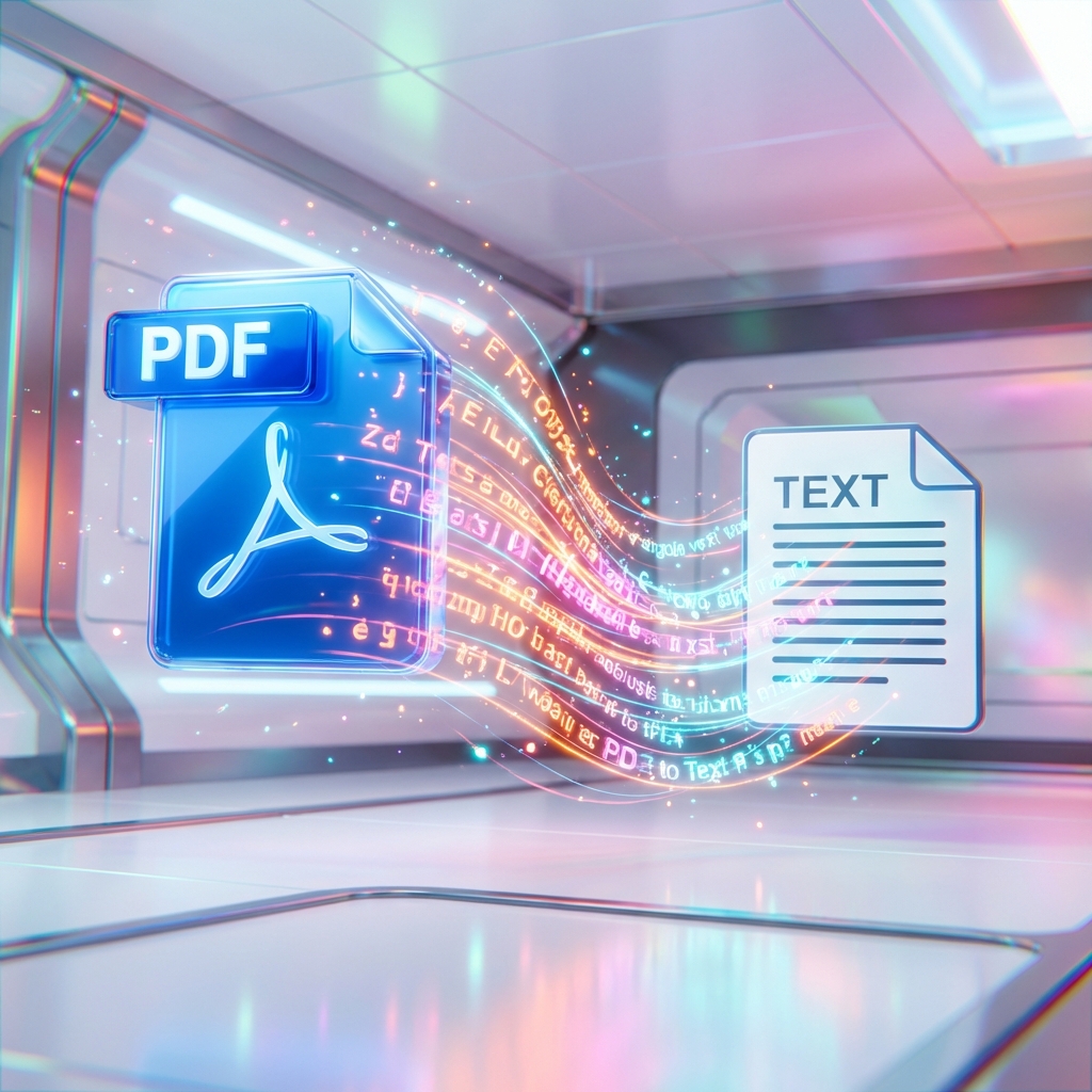 PDF TO TEXT/RFT 3D Illustration