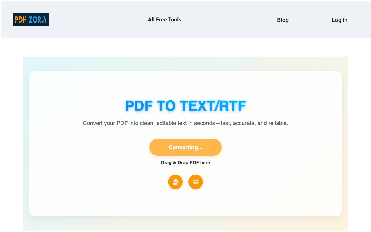 PDF TO TEXT/RFT Processing