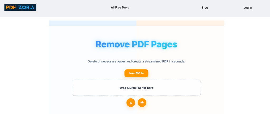 Upload Interface for Remove Pages
