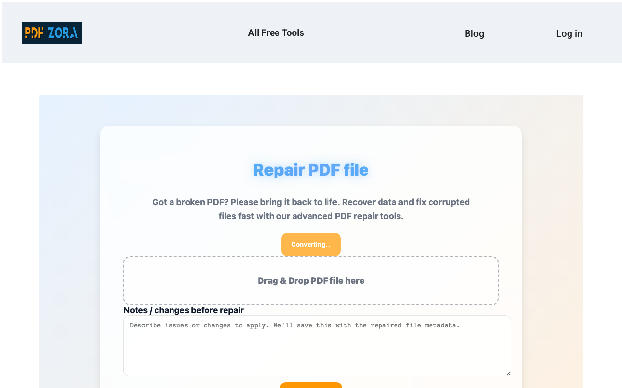 Repair PDF Processing