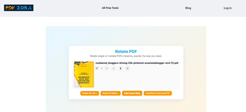 Rotate PDF Processing