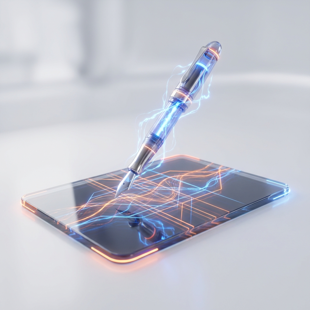 Sign PDF 3D Illustration