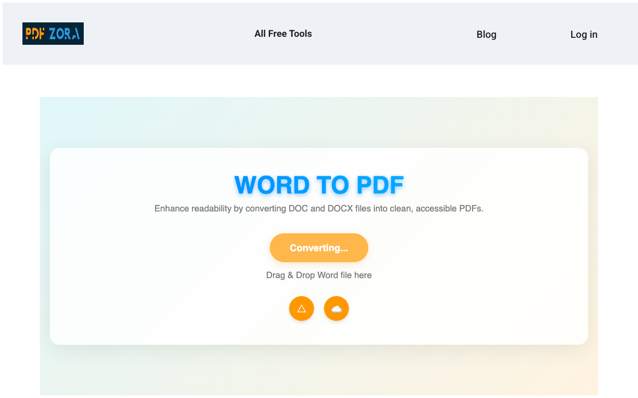 Word to PDF Processing