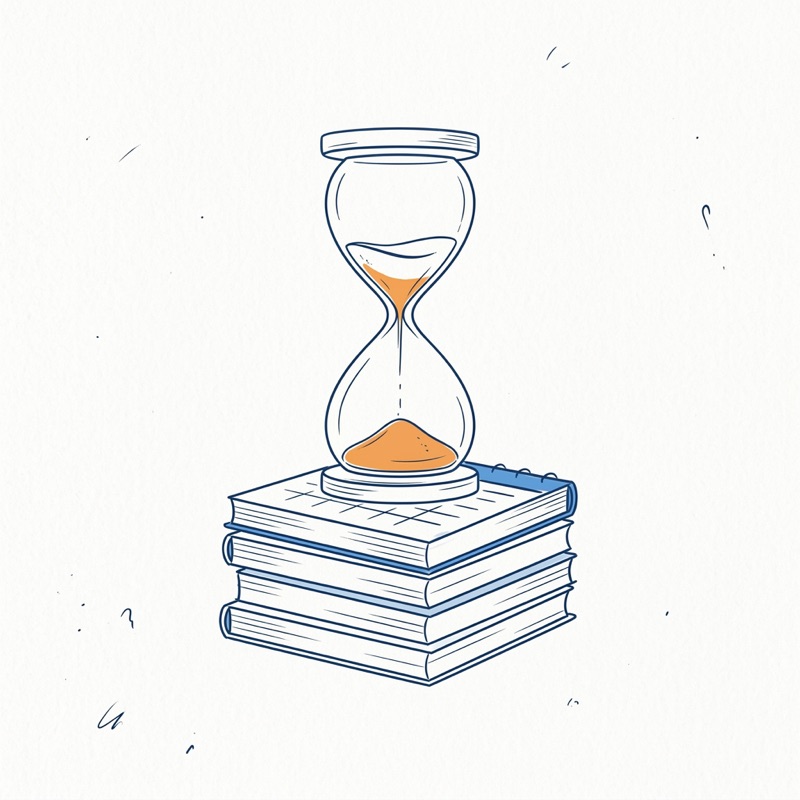 Hourglass on calendars representing chronological age and precise age calculations