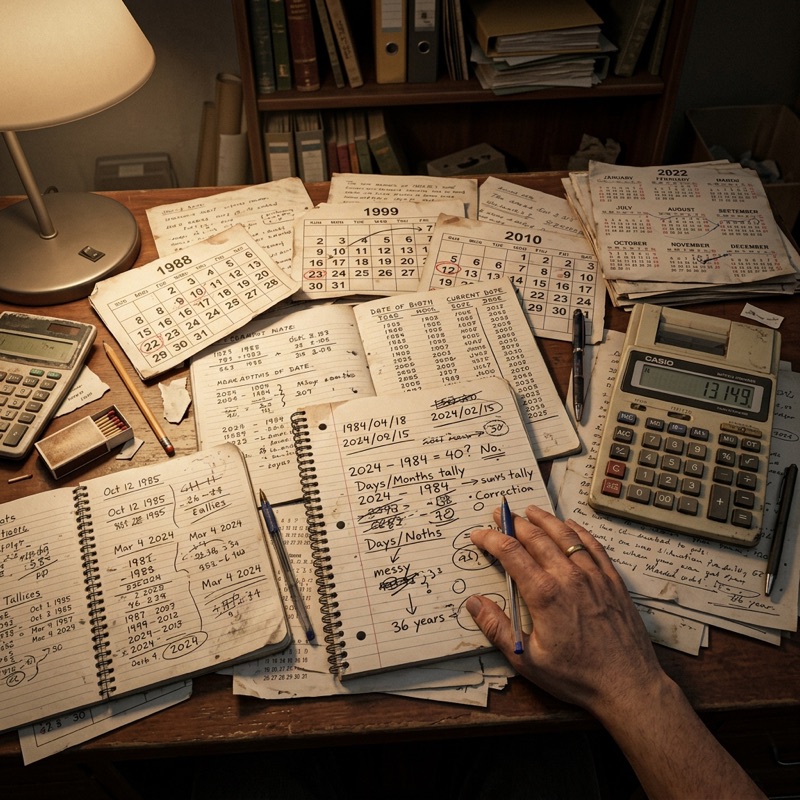 The Old Way - Messy Manual Calculation