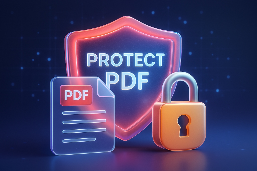Screenshot of PDFZora Protect PDF tool securing the document after you sign a PDF for free