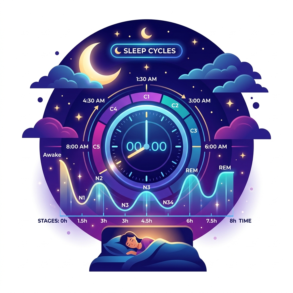 Sleep Calculator Hero Art - Optimized Sleep Cycles
