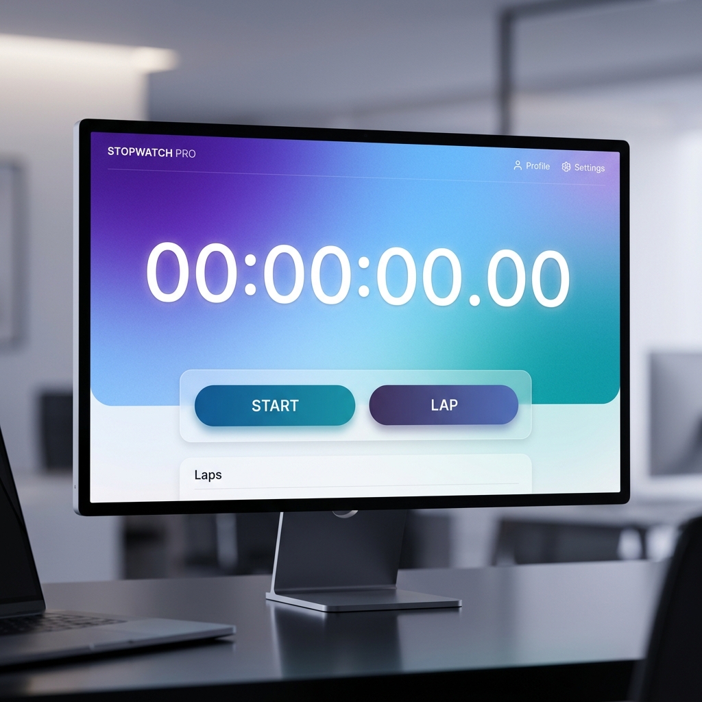Free online stopwatch hero interface