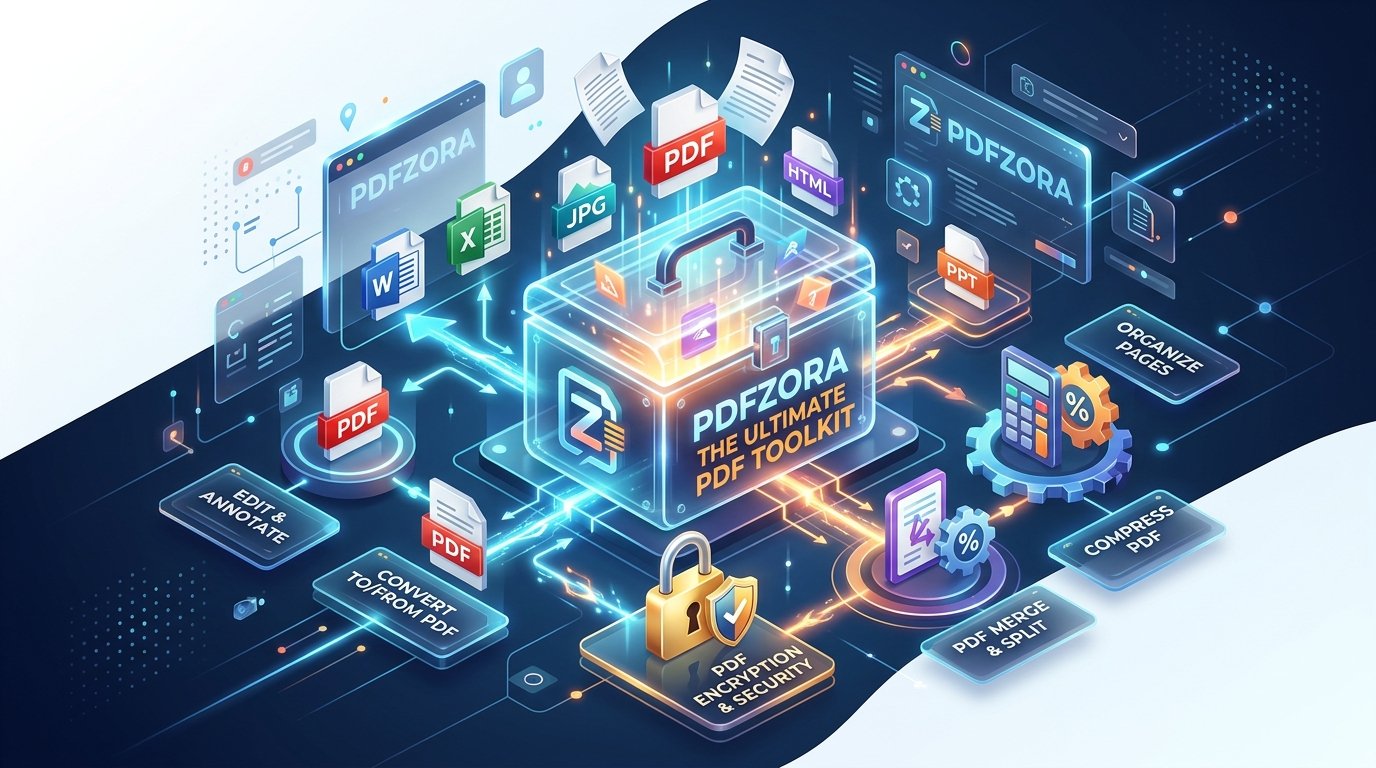 Ultimate PDF Toolkit: 45 free PDF and productivity tools illustration