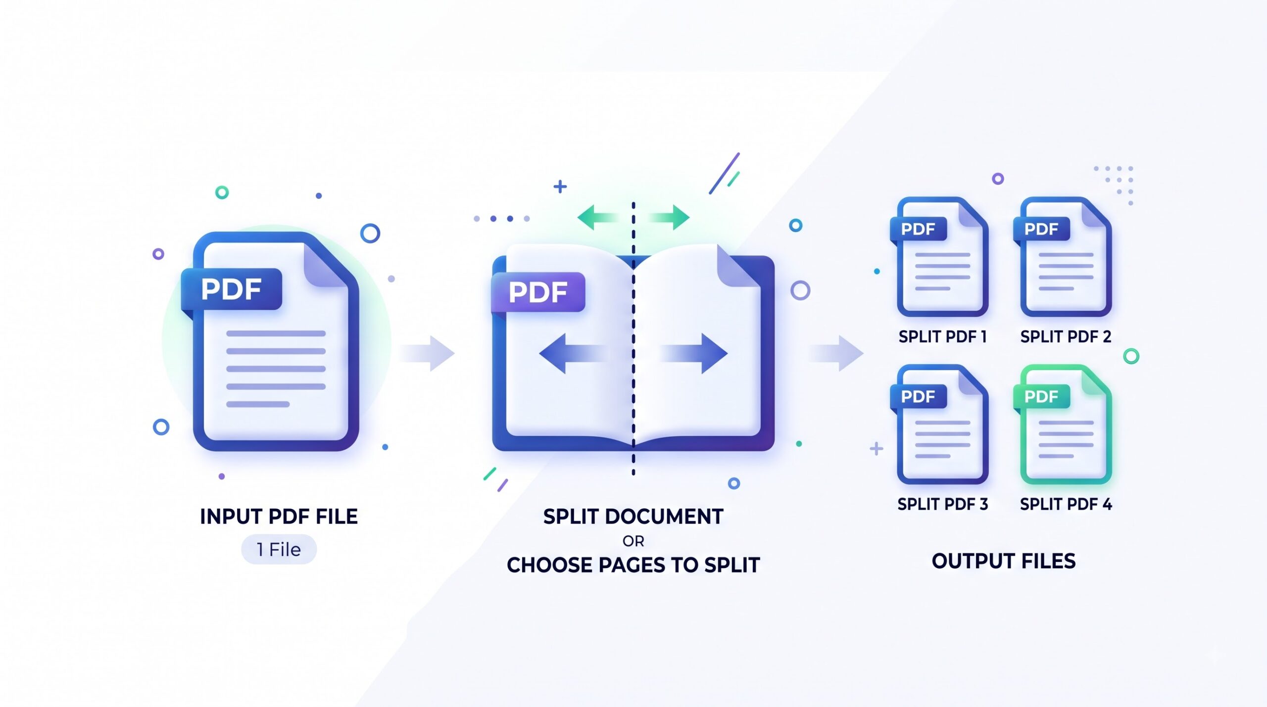 Split PDF — extract pages from a PDF document and save them as separate files